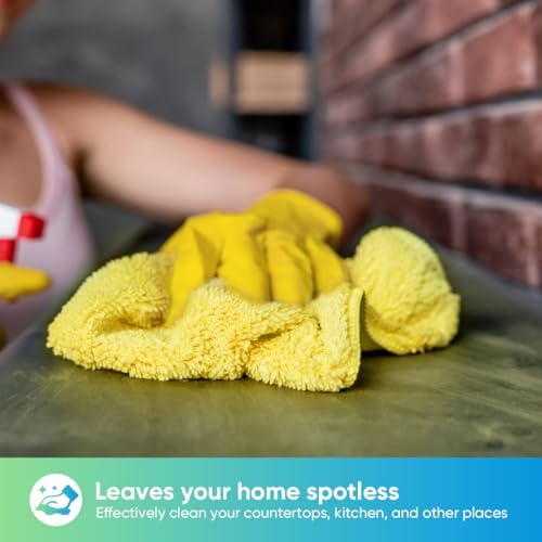 HOMEXCEL Yellow Microfiber Cleaning Cloth, Microfiber Towels for Car, 12 PK - Image 3