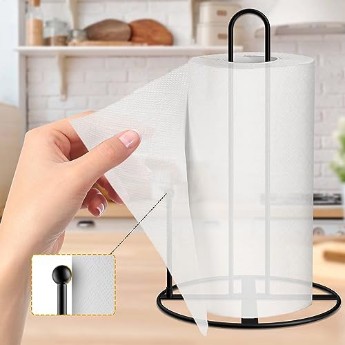 Paper Towel Holder 30Pack Bulk Black Stand Countertop for Kitchen - Image 4