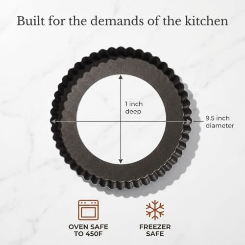 MATFER BOURGEAT 332225 Exopan Fluted Pie Pan with Removable Bottom - Image 3