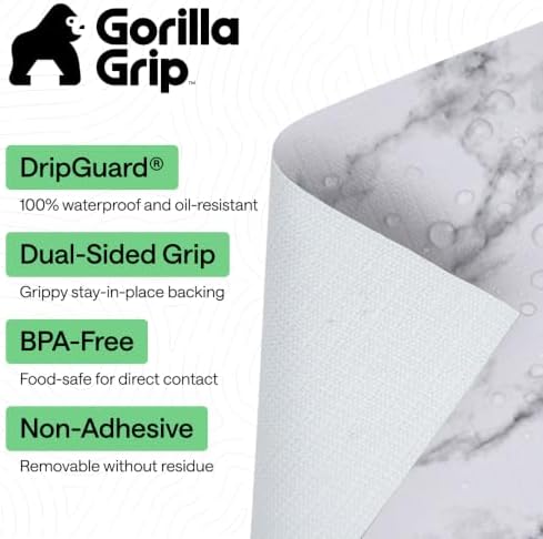 GORILLA GRIP Shelf Liner, Kitchen Drawer Protector, 20x240 Marble - Image 2