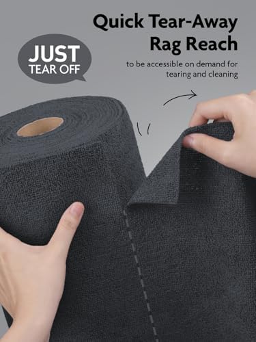 Fantasticlean Microfiber Cleaning Cloth Roll-30 Sheets, 12" x 12" (Dimgrey) - Image 2