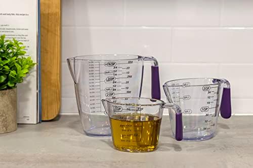 Colourworks Measuring Jug Set, 3-Piece Plastic Measuring Jug with 200, 400 and 900ml Jugs, Purple - Image 6