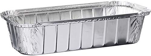 PLASTICPRO [3 Lb 10 Pack Disposable Loaf Pans Aluminum Tin Foil Meal Prep Bakeware - Cookware Perfect for Baking Cakes, Bread, Meatloaf, Lasagna 3 Pound 11'' X 5'' X 2.75'' by PLASTICPRO