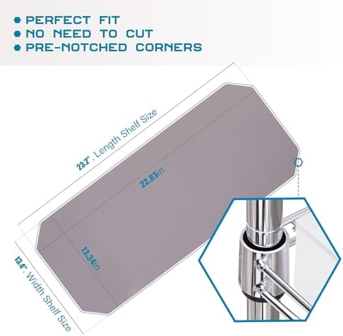 BRIAN & DANY Wire Shelf Liner, Set of 10, 13.4" x 23.2" Charcoal - Image 2