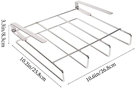 Hemoton Hanging Cutting Board Rack Cutting Board Organizer for Cabinet Door Pot Lid and Mug Storage Shelf under Cabinet Kitchen Storage Rack Space Saving Home Accessory 10.15 X 10.15 X 3.26 in - Image 2