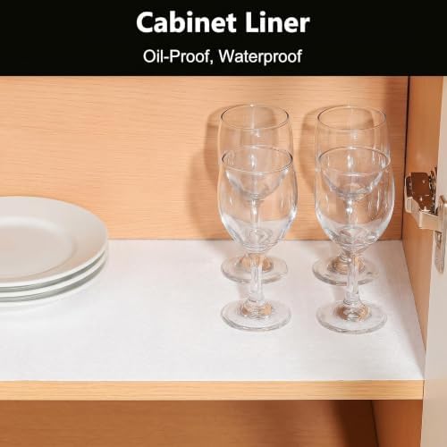 Coavas Shelf and Cabinet Liner, Easy Cut Protective, White 17.5 in x 10 ft - Image 3