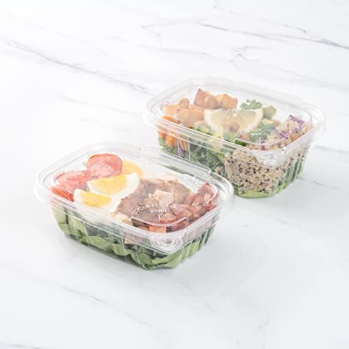 Restaurantware Tamper Tek 12 Ounce Take Out Containers 100 Tamper-Evident Deli Containers - Hinged Lid Freezable Clear Plastic Meal Prep Containers Disposable For Carry Out Or Lunches - Image 4