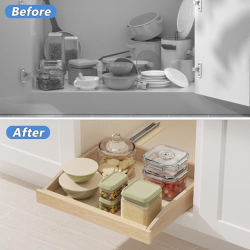 Pull Out Cabinet Drawer 28½” W x 21” D, Soft Close Pull Out Cabinet Organizer, Bottom Assembly - Image 5