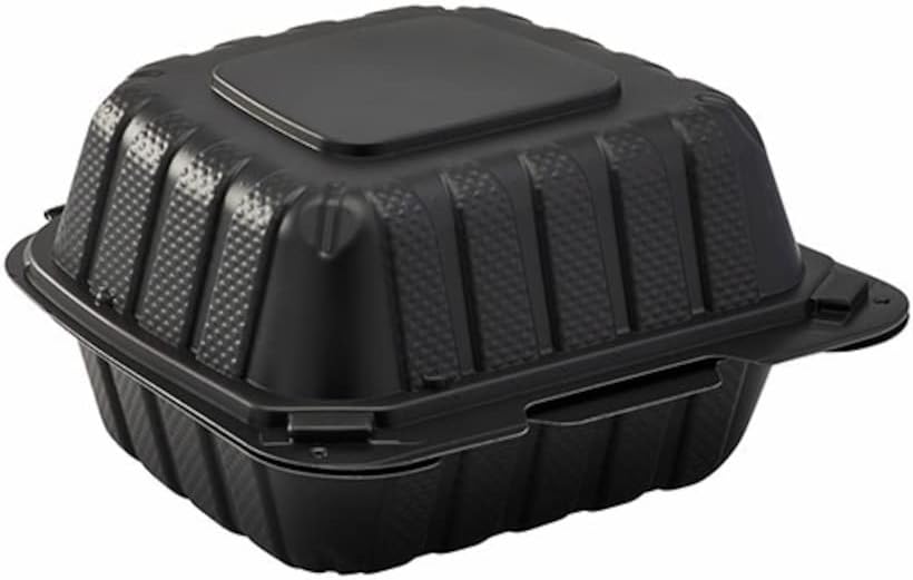KARAT EARTH Clamshell Take Out Food Containers [6"x6" - 400 ct] To Go Containers | Microwavable, Freezer Safe, Soak-Resistant, Durable, Stackable | Vented for Hot/Cold Foods, White - Image 2