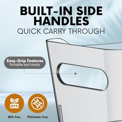 Clear Plastic Storage Bins, Perfect for Kitchen Organization or Pantry Organizers and Storage, Refrigerator Freezer Fridge Organizer Storage Containers Bin for Organizing Medicine Cabinet Organizer - Image 4