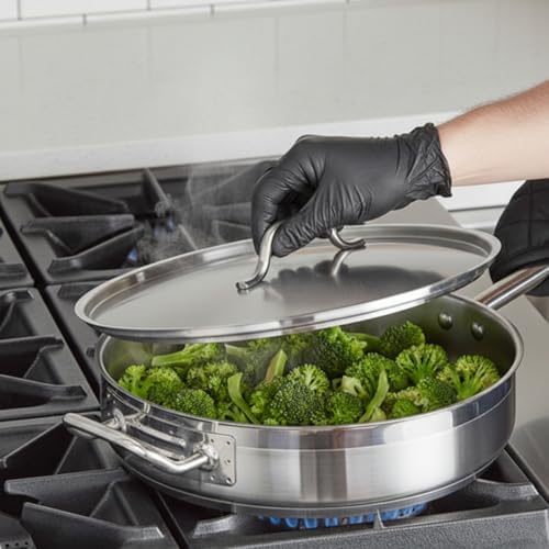 TrueCraftware- 7 Qt. Stainless Steel Sauté Pan with Lid and Welded Hollow Handle- Commercial Chef Skillet Fry Omelet Stir Fry Pan Induction Cookware - Image 3