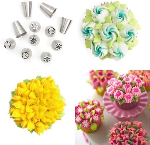 11 Pcs Small Stainless Steel Russian Flower Icing Tips Set - Image 6