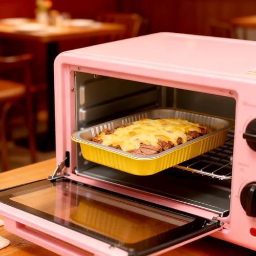 SINJEUN 15 Pack 14 x 10 Inch Gold Aluminum Foil Pans, Foil Baking Pans, Square Foil Pans with Lids for Cooking, Baking, BBQ, Meal Prep, Freezer & Microwave Safe - Image 7