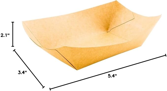 Restaurantware Kraft Paper lb Paper Food Tray Boat, 50 Pack - Image 7