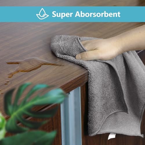 HOMEXCEL Grey Microfiber Cleaning Cloth 600 Pack, Microfiber Towel for Cars, Lint Free, Scratch-Free, Highly Absorbent, and Cleaning Rags for House, Window and Glass, Cars, TV Screen 11.5 X11.5 inch - Image 4