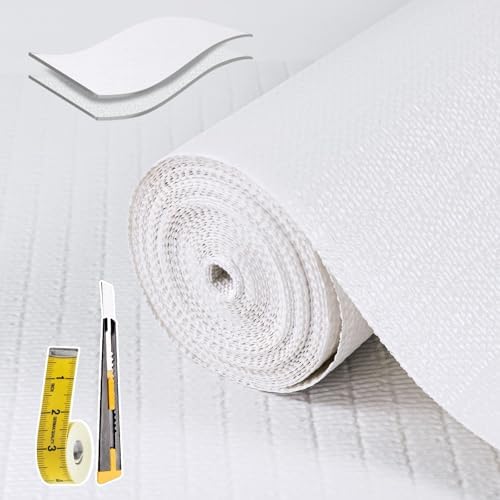 Shelf Liners for Kitchen Cabinets 12in x 10FT, Non Adhesive Drawer Liner by Adwann