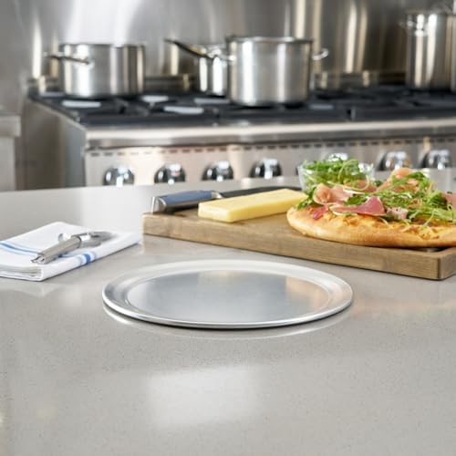 Restaurantware 11 Inch Aluminum Pizza Pan 72 Count Wide Rim Silver Pizza Pan, Heat Conductive Round Pizza Tray, Lightweight Corrosion-Resistant Serving Tray For Restaurant Or Home Use - Image 3