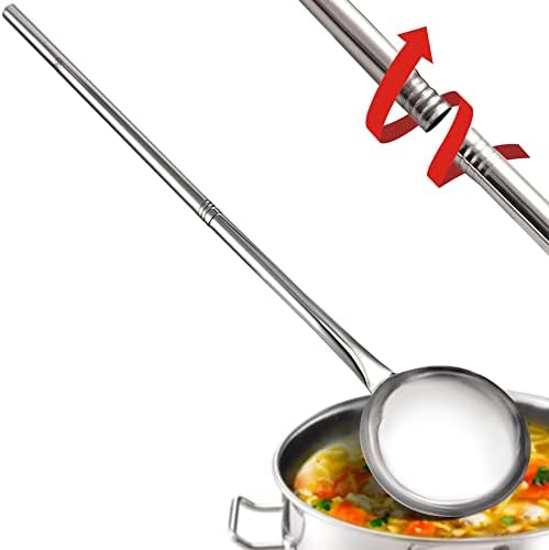 ARC 48 Inch Stainless Steel Mixing ladle with Threads Removable Handle by ARCUSA