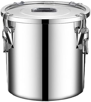 Stainless Steel Airtight Food Storage container with Lid for Pantry Kitchen by Verdeho
