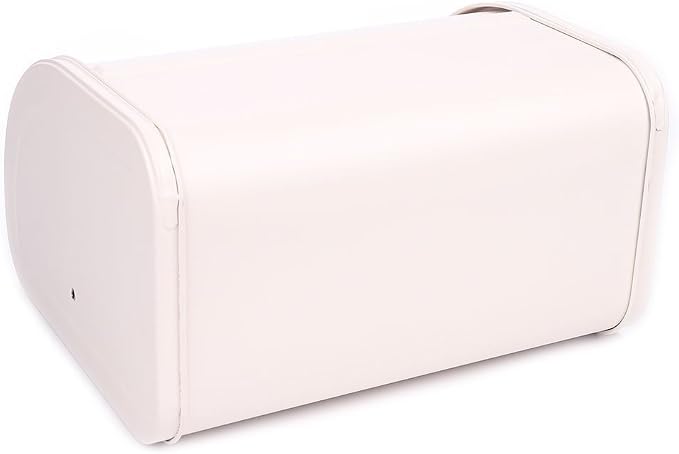KL X458 Cream Metal Bread Box/Bin Storage Container for Kitchen Countertop | Save bread for long-lasting freshness and cream colored design decorate your kitchen - Image 7