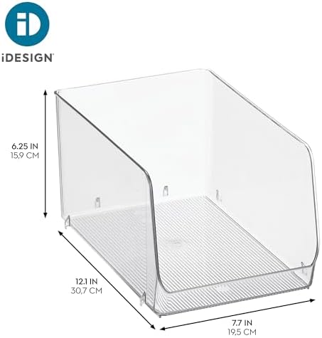 iDesign Clear Plastic Stackable Storage Bin - Image 3