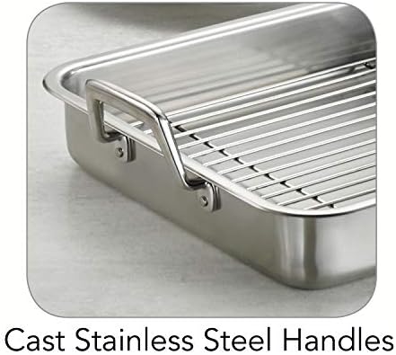 Tramontina 15-Inch Stainless Steel Roasting Pan with Rack - Image 4