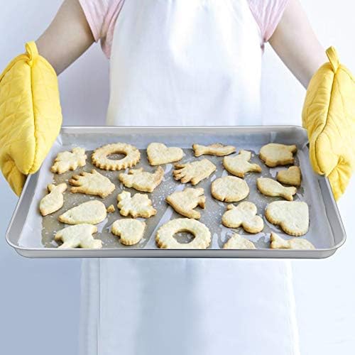 P&P CHEF 19.6 Inch Baking Sheet with Rack Set, Pans with Flat Racks | 2 Baking Sheets + 2 Cooling Wire Racks, Dishwasher & Oven Safe, Non-toxic & Lasting Use, Fit for Regular Oven - Image 3