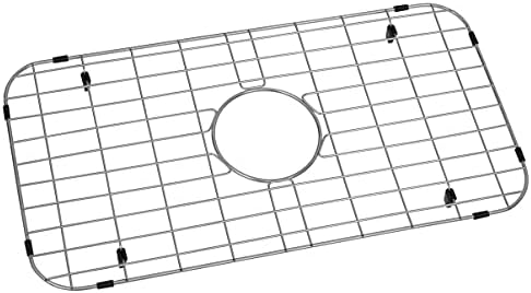 Kitchen Sink Grid,24 3/16" X 12 11/16" Sink Protectors for Kitchen Sink,Stainless Steel Sink Grate with Center Drain by Zeesink