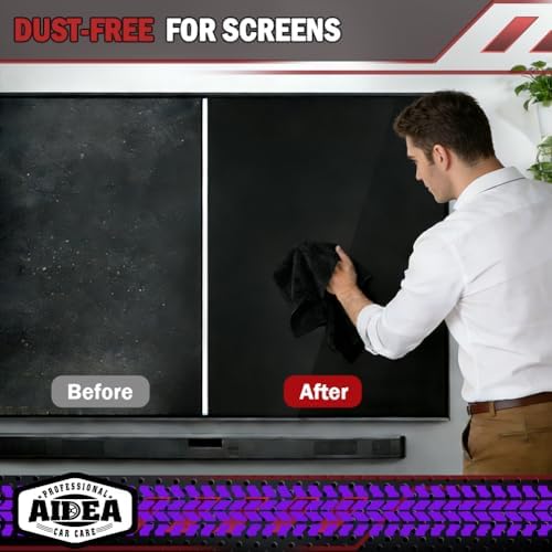 AIDEA Microfiber Cleaning Cloth Black 50PK, Cleaning Rags 12×12" - Image 6
