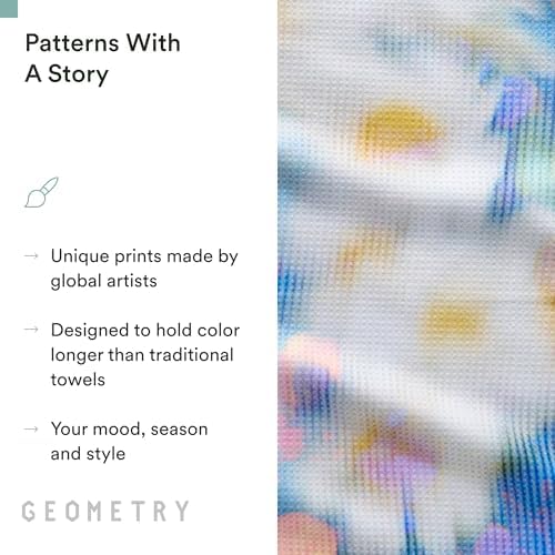 GEOMETRY Spring Kitchen Towels - Quick Dry Microfiber Cloth Spring & Summer Dish Towels for Kitchen Drying - Premium Quick Dry Towel - Soft Flora 18" x 30" (1 Pack) - Image 5