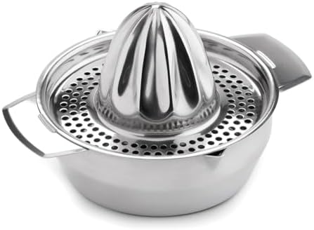Weis Citrus Squeezer Juice Presser Ø 13cm, Stainless Steel, Silver, 13 x 17 x 9 cm by Weis