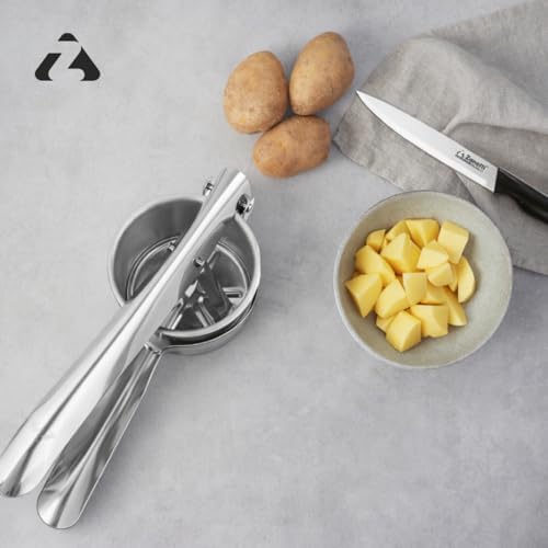 Zanetti Stainless Steel Potato Masher and Passatelli with 3 Interchangeable Discs, Length 27 cm, Basket Diameter 10 cm, for Mashed and Dumplings - Image 4