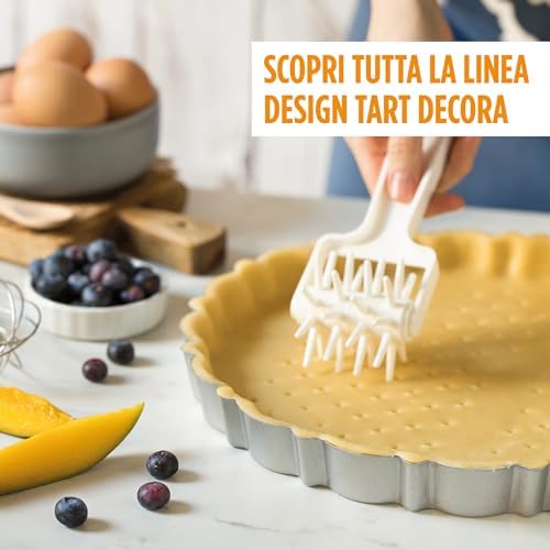 Decora 0075051 Non-Stick Steel Round Design Tart Pan 7.87" Diameter x 1.18" High with Loose Removable Bottom, for Easy Demolding, Professional Design Registered, Patented - Image 6