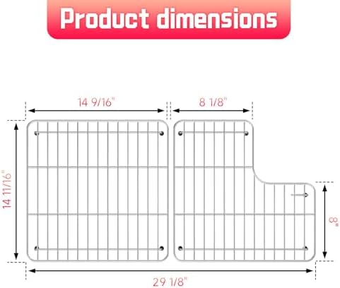 Stainless Steel Sink Rack for Bottom of Sink, 29.13" x 14.69'' - Image 2