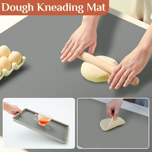 GTJ Silicone Baking Mat Roll, Reusable Baking Sheet Liners, 20 in x 6 ft | Free Cut to Size, Food-Grade, Non-Stick, Non-Slip, For Dough, Pastry, Air Fryer, Freeze Dryer, Oven Pan, Kitchen Counter - Image 5