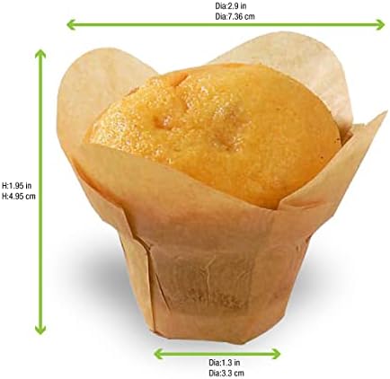 PacknWood -209CPSL1M paper muffin liners,parchment paper cupcake liners tulip, (1 oz, 1.9" x 1.1") -Case of 1000 - Image 5