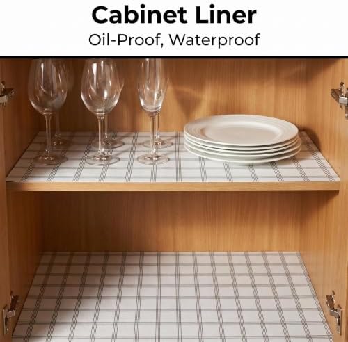 Coavas Shelf and Cabinet Liner, Easy Cut Protective, Stripe 17.5 in x 10 ft - Image 3