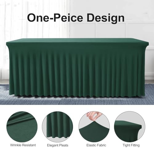 BDDC One-Piece Spandex Table Cloth Skirt for 8FT Rectangle Tables - Image 2