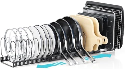 ORDORA Pots and Pans Organizer under Cabinet, 11.8-33.9" 20 Dividers by ORDORA