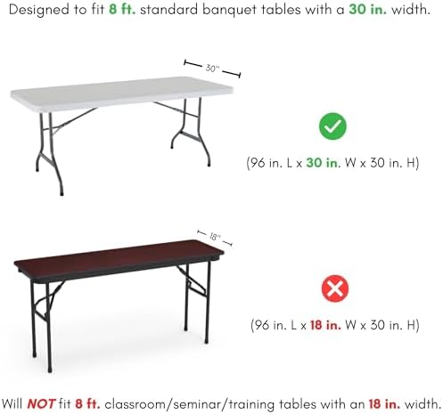 YOUR CHAIR COVERS Rectangular Spandex Table Covers 8ft Fitted Tablecloth Wedding Event Patio Decorations Elastic Fabric Stretch Tables Cover for 8 ft Folding Table (Blush) - Image 5