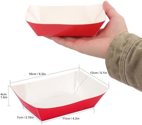 300 Pcs 2 lb Disposable Kraft Nacho Boat Trays, Disposable Paper Food Boat for Tacos, Hot Dogs, and Snacks, Perfect for Parties, BBQs, and Festivals - Image 2