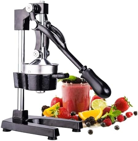 CO-Z Manual Citrus Juicer, Commercial Grade Cast Iron Orange Juicer, Professional Heavy Duty Juice Press with Removable Strainer, Manual Juice Extractor for Orange Lemon Pomegranate Citrus, Black - Image 4
