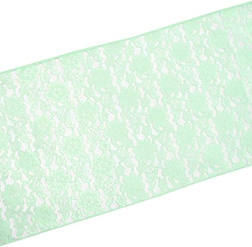 Zen Creative Designs 10 Pack Floral Lace Table Runner Sheer Lace Event Party Wedding Table Decor (12" by 90", Mint) - Image 2
