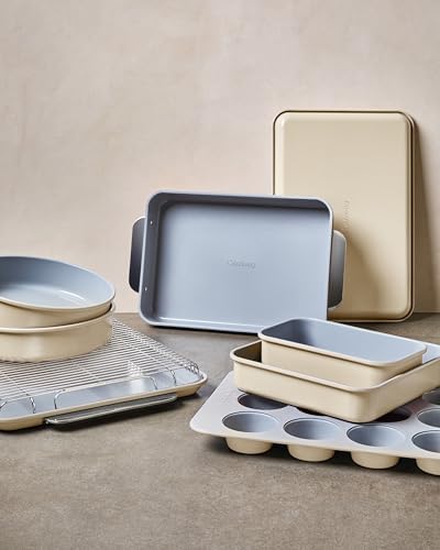 Caraway Non-Stick Ceramic-Coated 1 lb Loaf Pan Duo | Naturally Slick Ceramic Coating, Non-Toxic, PTFE and PFOA Free, Perfect for Pound Cakes, Breads, and More, Gray - Image 7