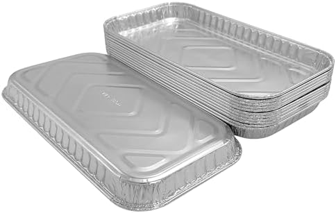 PACTOGO 10" x 5" x 1" Disposable Aluminum Foil Oblong Danish Cake Pans - Ideal Baking Tins for Sweets, Cakes, Cookies, Brownies (Pack of 100) - Image 2