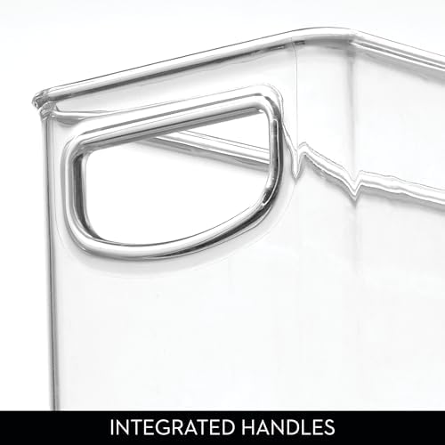 iDesign Small Stackable Storage Bins with Handles, Set of 4, Clear - Image 5