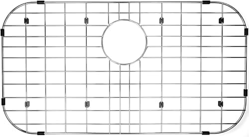 Sink Protector for Kitchen Sink,Large Sink Rack,26"X 14",Stainless Steel Sink Grid for Bottom of Sink,Metal Sink Grate with Rear Drain,1 pack by Alonsoo