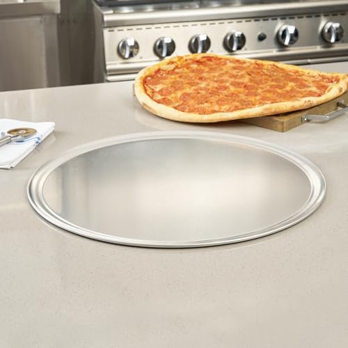 Restaurantware 22 Inch Aluminum Pizza Pan 1 Count Wide Rim Silver Pizza Pan, Heat Conductive Round Pizza Tray, Lightweight Corrosion-Resistant Serving Tray For Restaurant Or Home Use - Image 3