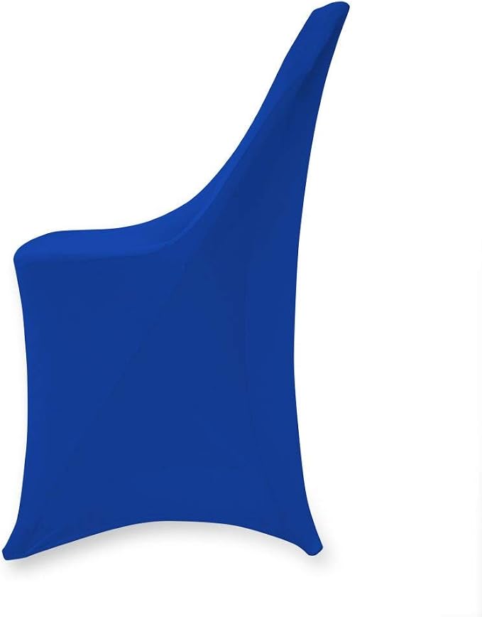 Linenlanding Set of 1/10/50Pcs Hotel Fitted Folding Dining Spandex Stretch Chair Covers - Wedding Reception Banquet Party Restaurant, 17 Colors! (10, Royal Blue) - Image 2