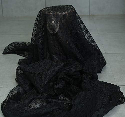 VDS Pack of 25 Floral Lace Table Runners Centerpiece Cloth Linen for Wedding Bithday Graduation Engagement Ceremony Events Party Banquets Table Decoration (12x108 inch) (Black) - Image 5